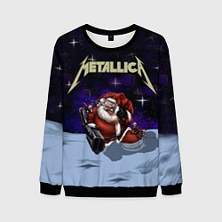 Свитшот мужской Metallica: Bad Santa, цвет: 3D-черный