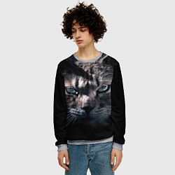Свитшот мужской Котик, цвет: 3D-меланж — фото 2