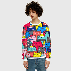 Свитшот мужской Отряд котиков, цвет: 3D-белый — фото 2