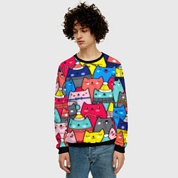 Свитшот мужской Отряд котиков, цвет: 3D-черный — фото 2