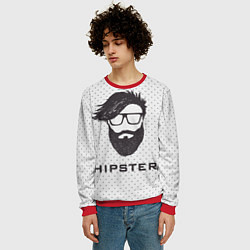 Свитшот мужской Hipster, цвет: 3D-красный — фото 2