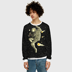 Свитшот мужской Атака метеоров, цвет: 3D-белый — фото 2