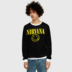 Свитшот мужской Nirvana Rock, цвет: 3D-белый — фото 2