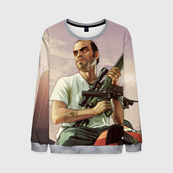 Свитшот мужской GTA 5: Trevor with a gun, цвет: 3D-меланж