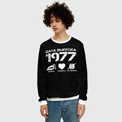 Свитшот мужской Дата выпуска 1977, цвет: 3D-белый — фото 2