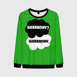 Свитшот мужской Green Day Clouds, цвет: 3D-черный