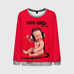Свитшот мужской Paparoach: Music Kid, цвет: 3D-меланж