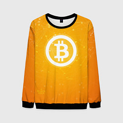 Свитшот мужской Bitcoin Orange, цвет: 3D-черный