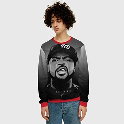 Свитшот мужской Ice Cube: Gangsta, цвет: 3D-красный — фото 2