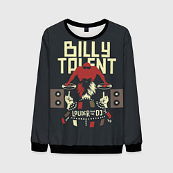Свитшот мужской Billy Talent: Louder than the DJ, цвет: 3D-черный