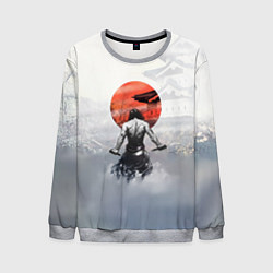 Свитшот мужской Японский самурай, цвет: 3D-меланж