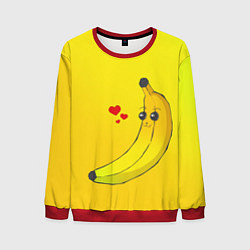 Свитшот мужской Just Banana (Yellow), цвет: 3D-красный