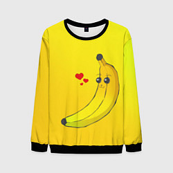 Свитшот мужской Just Banana (Yellow), цвет: 3D-черный