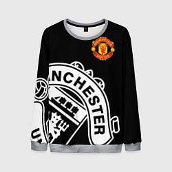 Свитшот мужской Man United: Black Collection, цвет: 3D-меланж