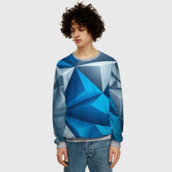 Свитшот мужской Ледяная Абстракция, цвет: 3D-меланж — фото 2