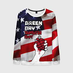 Свитшот мужской Green Day American Idiot, цвет: 3D-белый