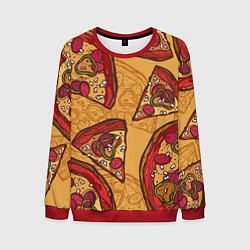 Свитшот мужской Пицца, цвет: 3D-красный