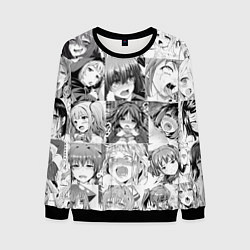 Свитшот мужской Японская анимация компиляция, цвет: 3D-черный