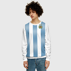 Свитшот мужской Сборная Аргентины: ЧМ-2018, цвет: 3D-белый — фото 2