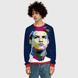 Свитшот мужской Cristiano Ronaldo Art, цвет: 3D-красный — фото 2