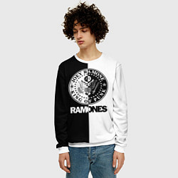 Свитшот мужской Ramones B&W, цвет: 3D-белый — фото 2
