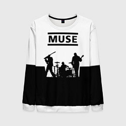 Свитшот мужской Muse B&W, цвет: 3D-белый