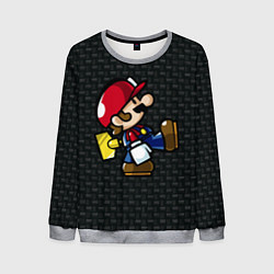 Свитшот мужской Super Mario: Black Brick, цвет: 3D-меланж