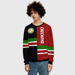 Свитшот мужской Chechnya, Russia, цвет: 3D-черный — фото 2
