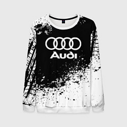 Свитшот мужской Audi: Black Spray, цвет: 3D-белый