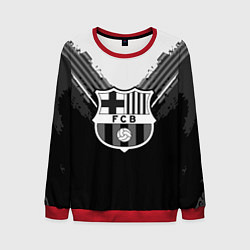 Свитшот мужской FC Barcelona: Black Style, цвет: 3D-красный