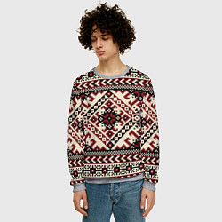 Свитшот мужской Славянский орнамент, цвет: 3D-меланж — фото 2