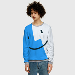 Свитшот мужской Mac OS Smile, цвет: 3D-меланж — фото 2
