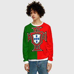 Свитшот мужской Сборная Португалии, цвет: 3D-белый — фото 2