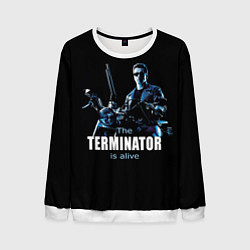 Свитшот мужской Terminator: Is alive, цвет: 3D-белый