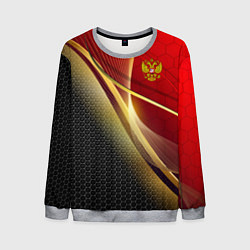 Свитшот мужской RUSSIA SPORT: Gold Collection, цвет: 3D-меланж