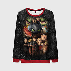 Свитшот мужской How to Train Your Dragon, цвет: 3D-красный