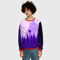 Свитшот мужской Firewatch: Violet Wood, цвет: 3D-красный — фото 2