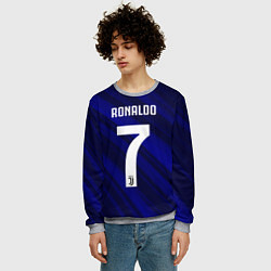 Свитшот мужской Ronaldo 7: Blue Sport, цвет: 3D-меланж — фото 2