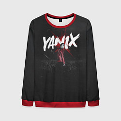 Свитшот мужской YANIX: Black Side, цвет: 3D-красный