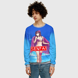 Свитшот мужской Senpai: Summer Girl, цвет: 3D-меланж — фото 2