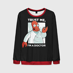 Свитшот мужской Zoidberg: Trust Me, цвет: 3D-красный