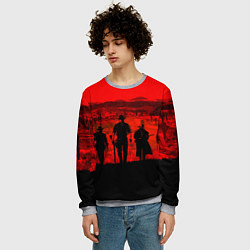 Свитшот мужской RDR 2: Sunset, цвет: 3D-меланж — фото 2