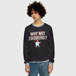 Свитшот мужской Why not Zoidberg?, цвет: 3D-меланж — фото 2