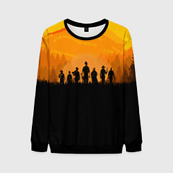 Свитшот мужской Red Dead Redemption: Orange Sun, цвет: 3D-черный