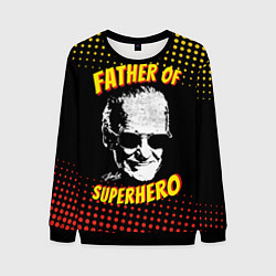 Свитшот мужской Stan Lee: Father of Superhero, цвет: 3D-черный