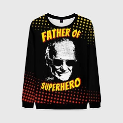 Мужской свитшот Stan Lee: Father of Superhero
