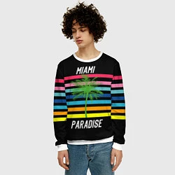 Свитшот мужской Miami Paradise, цвет: 3D-белый — фото 2
