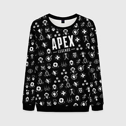 Свитшот мужской Apex Legends: Black Pattern, цвет: 3D-черный