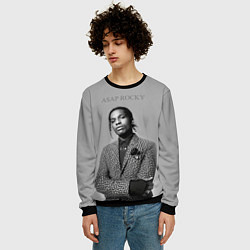 Свитшот мужской ASAP Rocky: Grey Fashion, цвет: 3D-черный — фото 2