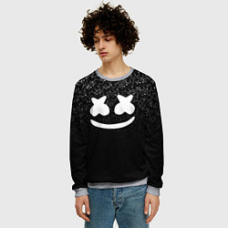 Свитшот мужской Marshmello Black, цвет: 3D-меланж — фото 2